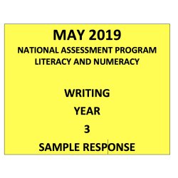 2019 ACARA NAPLAN Writing Response Year 3